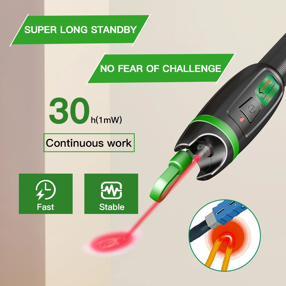 Оптоволоконный визуальный локатор неисправностей KomShine KFL-11P Тип ручки VFL