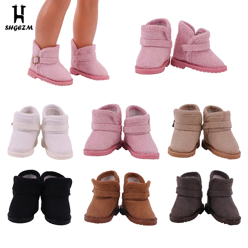 

1 Pair 5cm Doll Shoes Plush Boots Multicolor Shoe Doll Shoes Plush Boots Multicolor Snowshoes For 14 Inch Doll Accessories Shoes