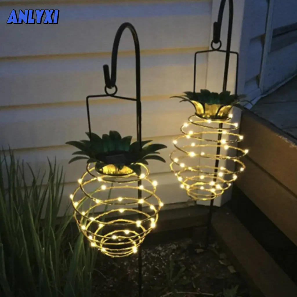 

Hot Sale Solar Garden Lights Outdoor Pineapple Porch Decor Landscape Lights Waterproof Outdoor LED Solar Lantern Auto On/Off