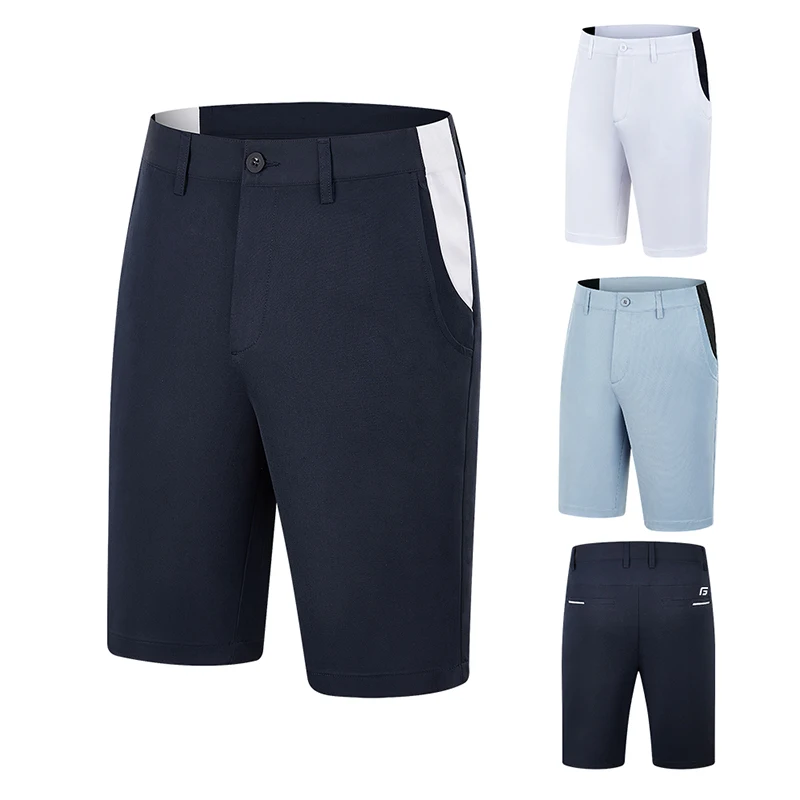 Ist Men Golf Shorts Summer Male Patchwork Straight Trousers 