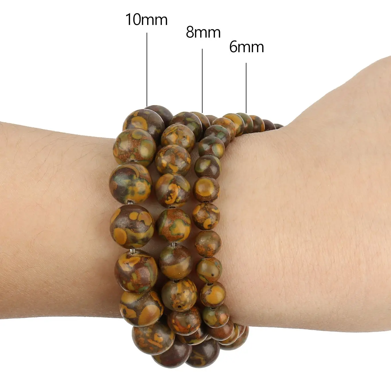 Бусина-Maifanite из натурального желтого камня диаметром 6/8/10 мм, медицинский камень, круглые свободные бусины-разделители, бриллиантовые бусины для браслетов 15 дюймов/нить