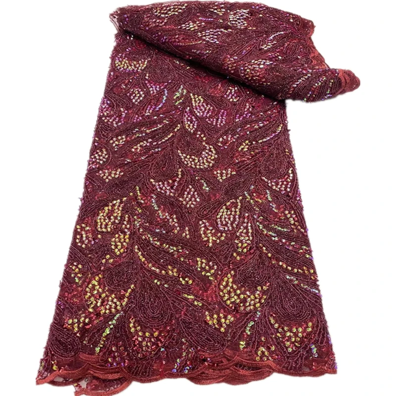 

Новейшая африканская кружевная ткань с блестками 2022, Высококачественный кружевной материал, французская нигерийская кружевная ткань для вечерние для вечернего шитья