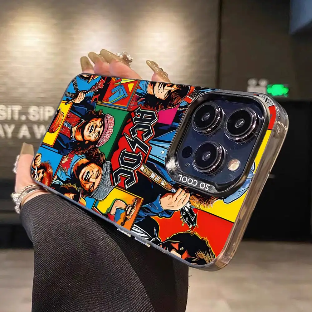 Чехол для мобильного телефона A-ACDC iPhone 16 15 14 13 12 11 X XR XS 8 7 Pro Max Plus цветной