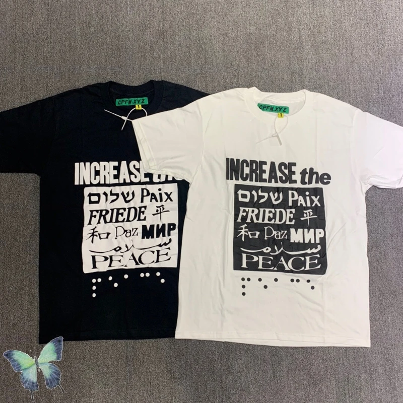 

Cpfm Xyz пенопластовый принт Peace Kanye West 2022 летняя футболка