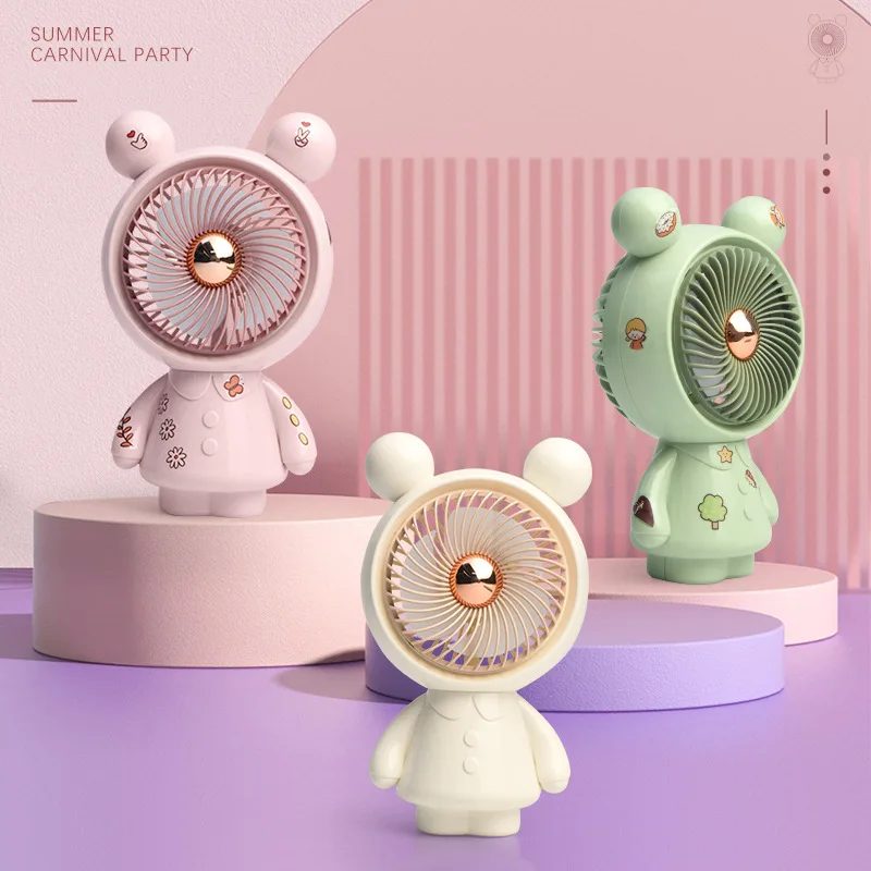 

Новый переносной вентилятор Bear с USB-зарядкой, для студентов, портативный маленький настольный, большой, Подарочный, маленький вентилятор