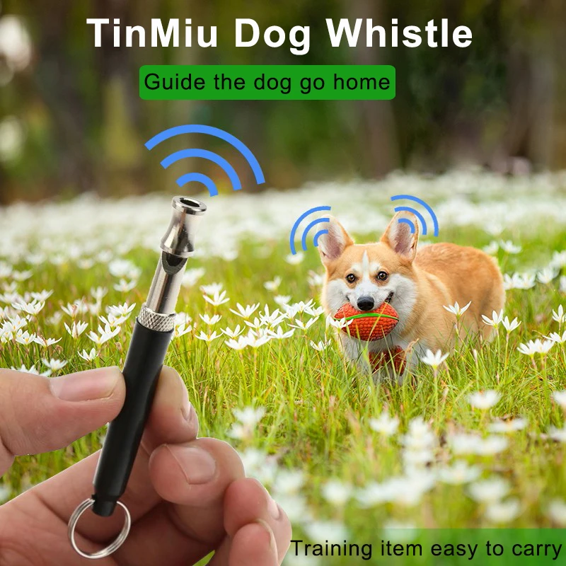 

TinMiu 2pcs Adjustable Pet Obedient Whistle To Stop Barking Bark Waves Dog Whistles Dogs Train Whistle Household Pet Supplies