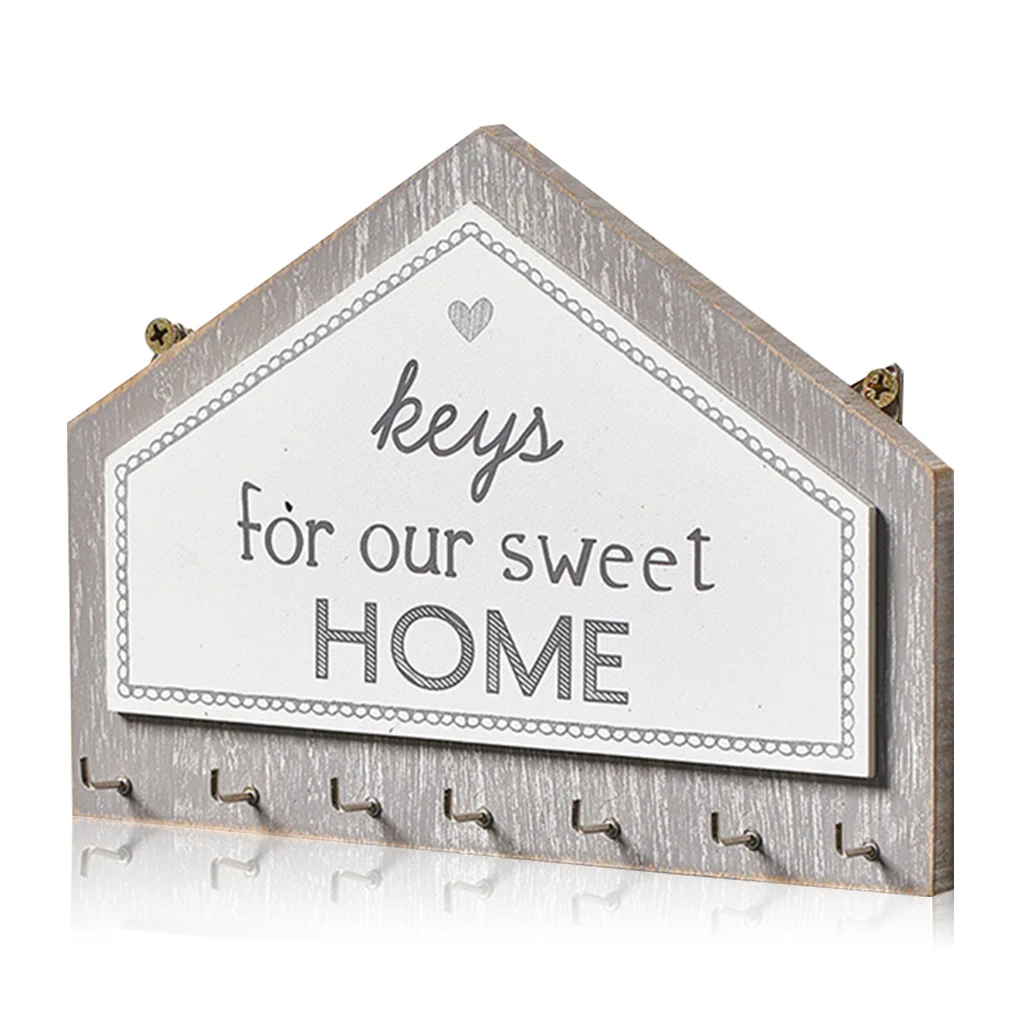 

Home Entrance Wall Key Holder Self-Adhesive Bedroom Coat Entryway Hanger Storage Shelf Indoor Rustic Household Organizer