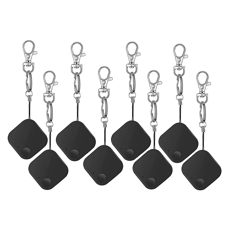 

8 Pieces Key Finder, Bluetooth Smart Tracker GPS Item Locator Anti-Lost Tracking Device With 8 Pieces Lobster Keychain
