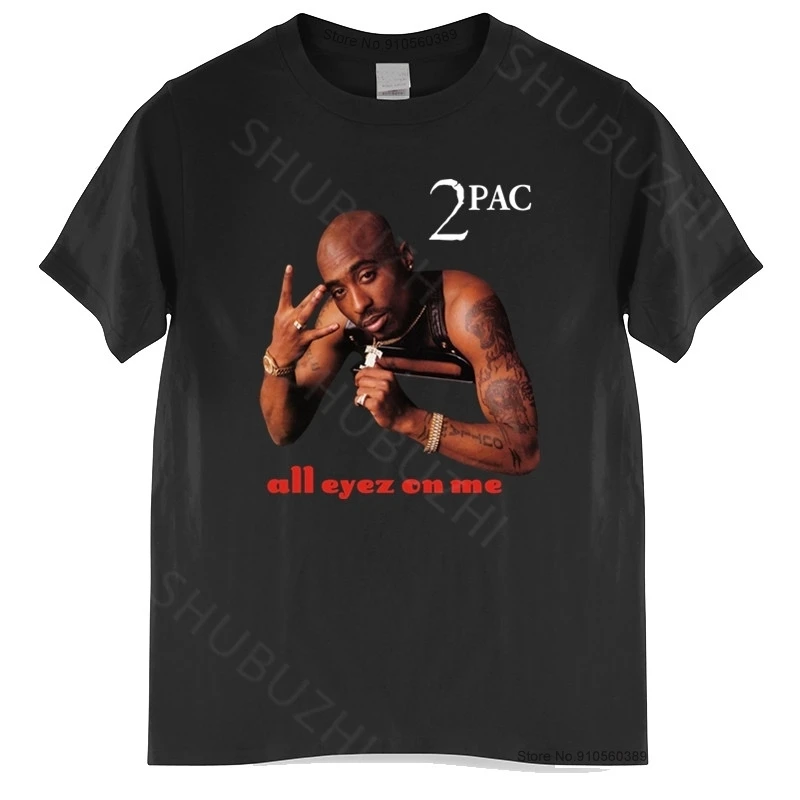 

Men Cotton Tshirt 2Pac All Eyez On Me Death Row Records Summer Black T-shirt Hip Hop Tee T Shirt Euro Size Drop Shipping