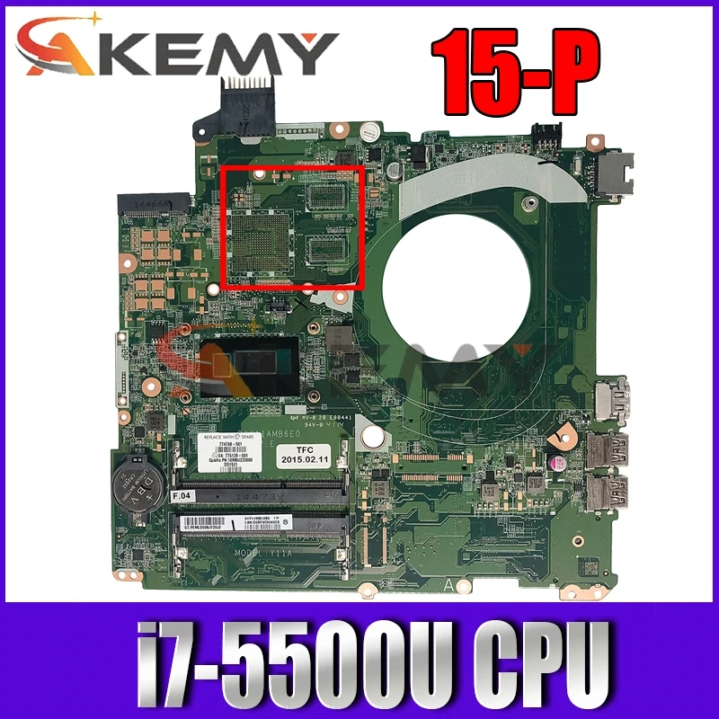 

Высококачественная материнская плата для ноутбука HP 15-P i7-5500u CPU DAY11AMB6E0 799547-501 799547-001 DDR3 Материнская плата 100% протестирована Быстрая доставка