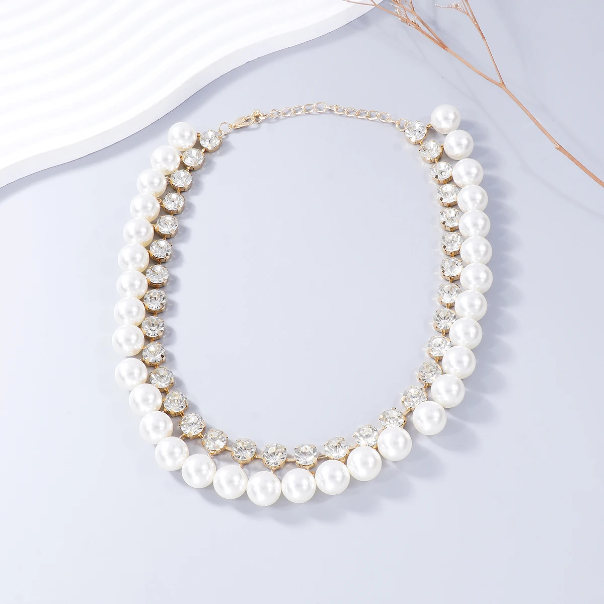 Новинка 2024 блестящее женское ожерелье-чокер ZAA с искусственным жемчугом модное