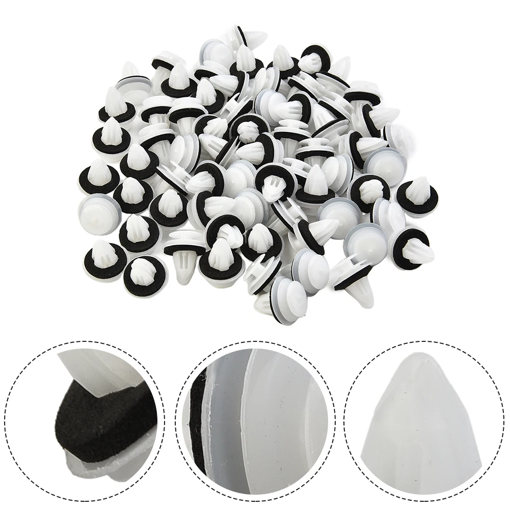 

100Pcs Retaining Door Panel Clips Bumper Clips Interior Fender Screw Rivet Shockproof For Bumpers, Shoe Linings Etc
