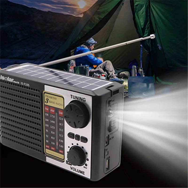 

solar Multi band high sensitivity radio wireless Bluetooth speaker charging emergency radio supports FM / AM / SW Radio