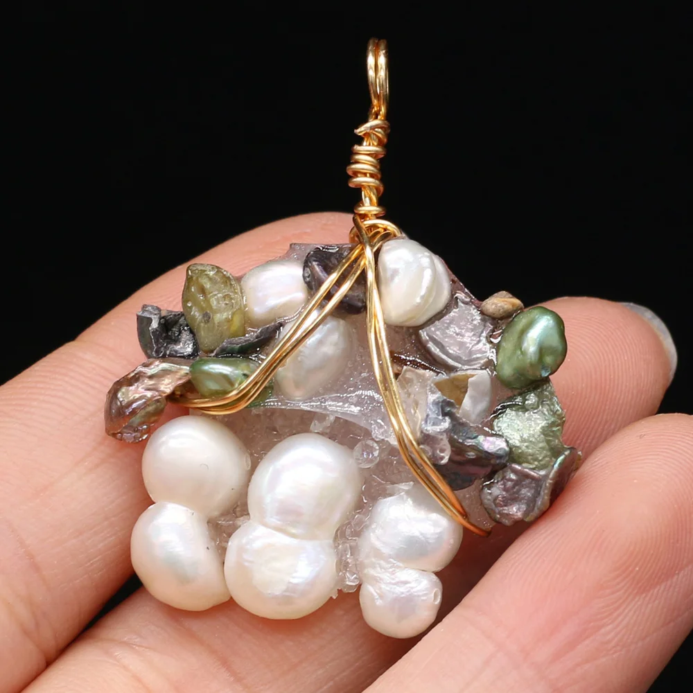 

5PCS Wholesale Price Natural Freshwater Pearl Shape Irregular Stone Pendant DIY For Jewelry Making Necklace Earring Accessorie