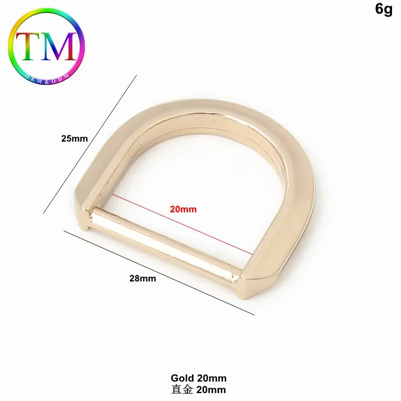 10-50Pcs 12/16/20/25Mm Metal Pressure Casting D Ring Buckles Custom Handbag Side Connect Clasp Clips Diy Leather Craft Hardware