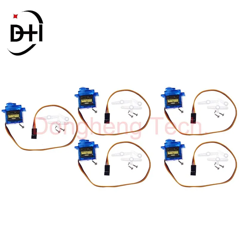 5 шт. SG90 MG90S сервопривод с металлической шестерней для модели вертолета лодки Arduino