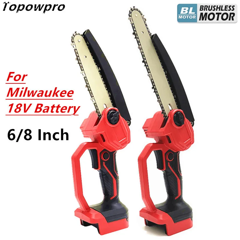 6/8 дюймовая бесщеточная бензопила для Milwaukee 18 в Аккумуляторная Электрическая