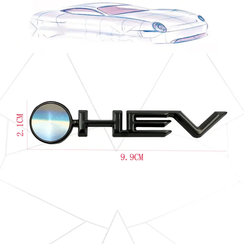 

3D ABS Стайлинг автомобиля HEV логотип для капота автомобиля крыло багажник задний капот табличка с именем наклейка значок эмблема наклейка