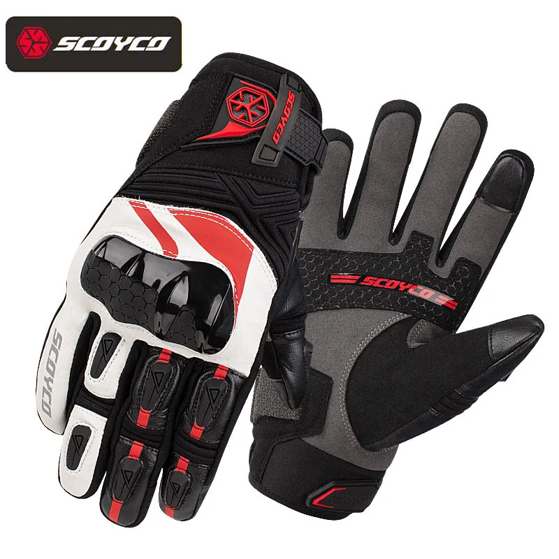Зимние женские мотоциклетные перчатки SCOYCO водонепроницаемые мужские аксессуары