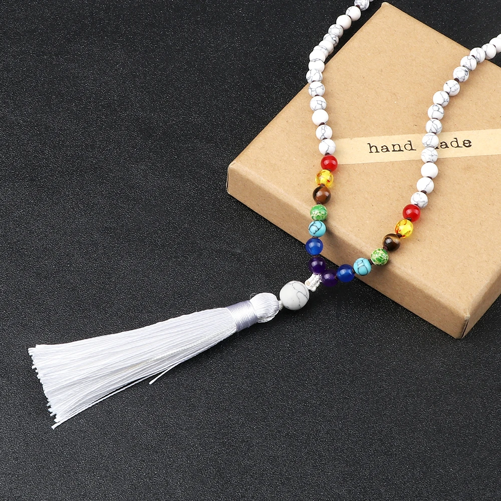 Женское ожерелье с бусинами 7 Чакр рейки модное женское для йоги и медитации