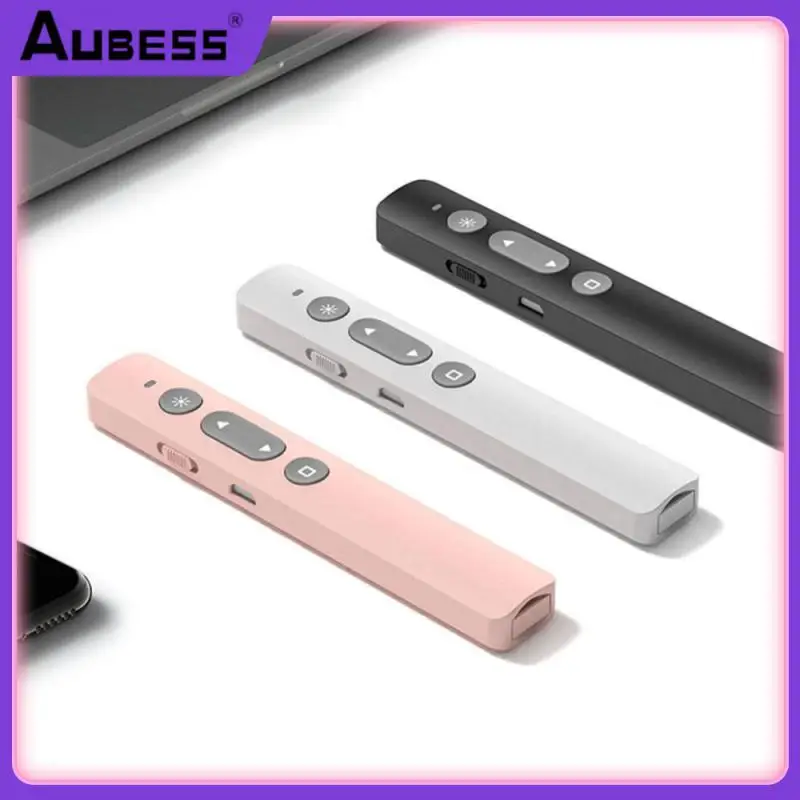 

200mah Usb Rechargeable Multimedia Remote Control Bright Red Light Pointer Wireless Remote Control Low Battery Indicator