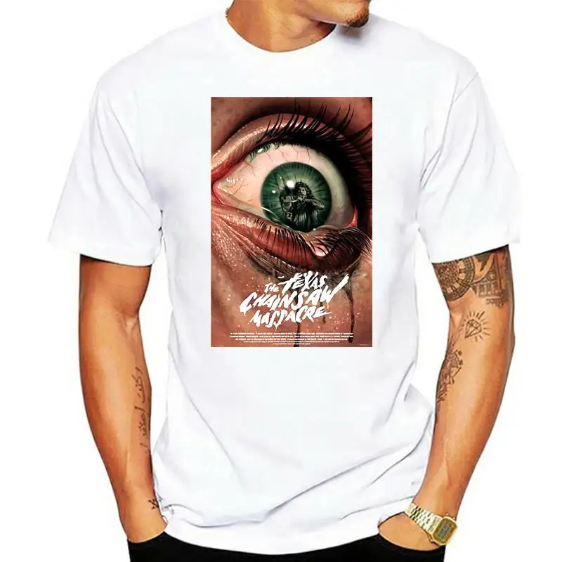 

The Texas Chain Saw Massacre V17 T Shirt White Movie Poster All Sizes S-5Xl