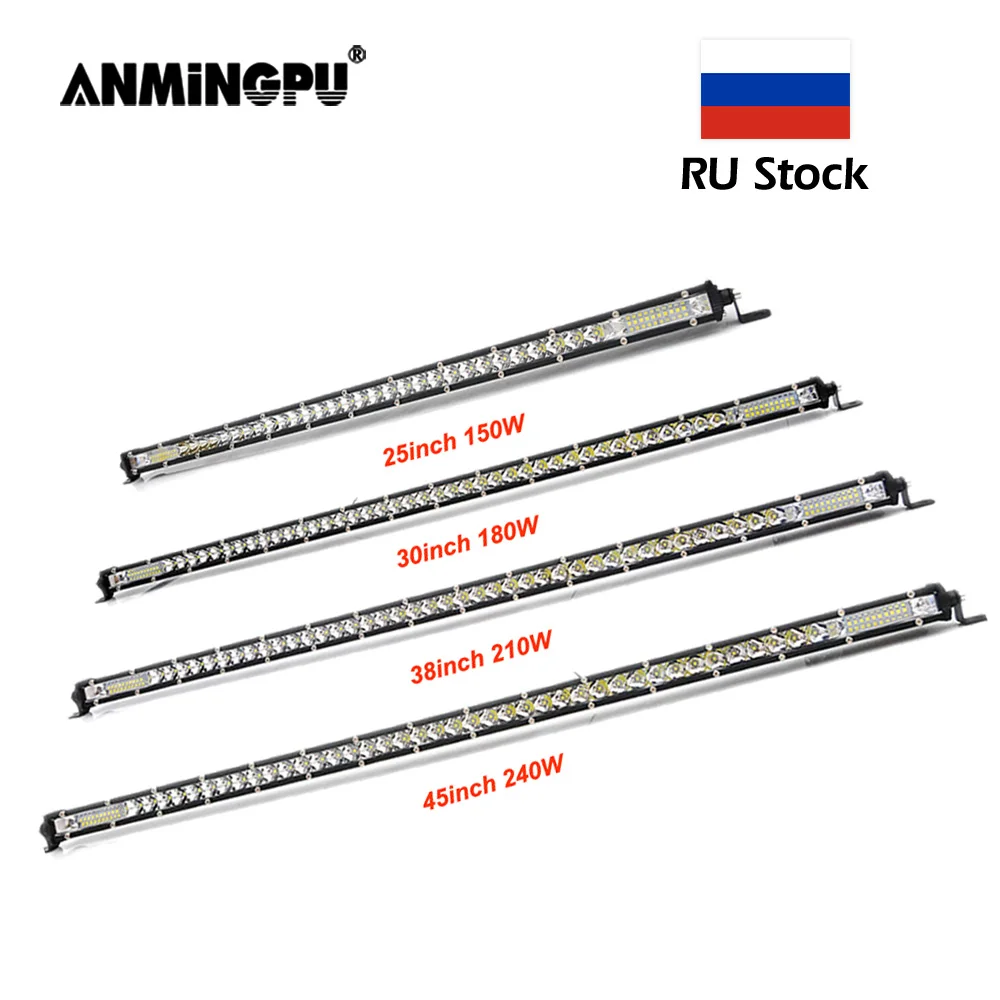 

ANMINGPU 12 В 24 светодиодный ная панель рабосветильник света тонкая Светодиодная панель для внедорожника для Lada Niva Jeep Car 4WD грузовик внедорожник ...