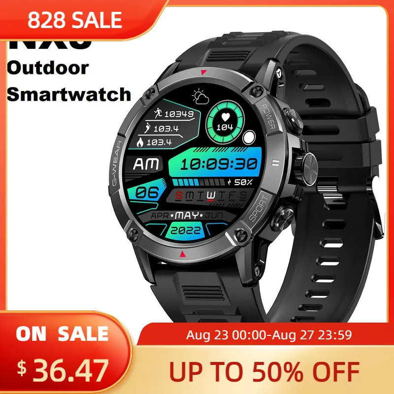 

New In Smart Watch NX8 Men Outdoor Dust Proof Bluetooth Calling Waterproof IP68 Compass Pedometer For Apple Huawei Xiaomi Phone