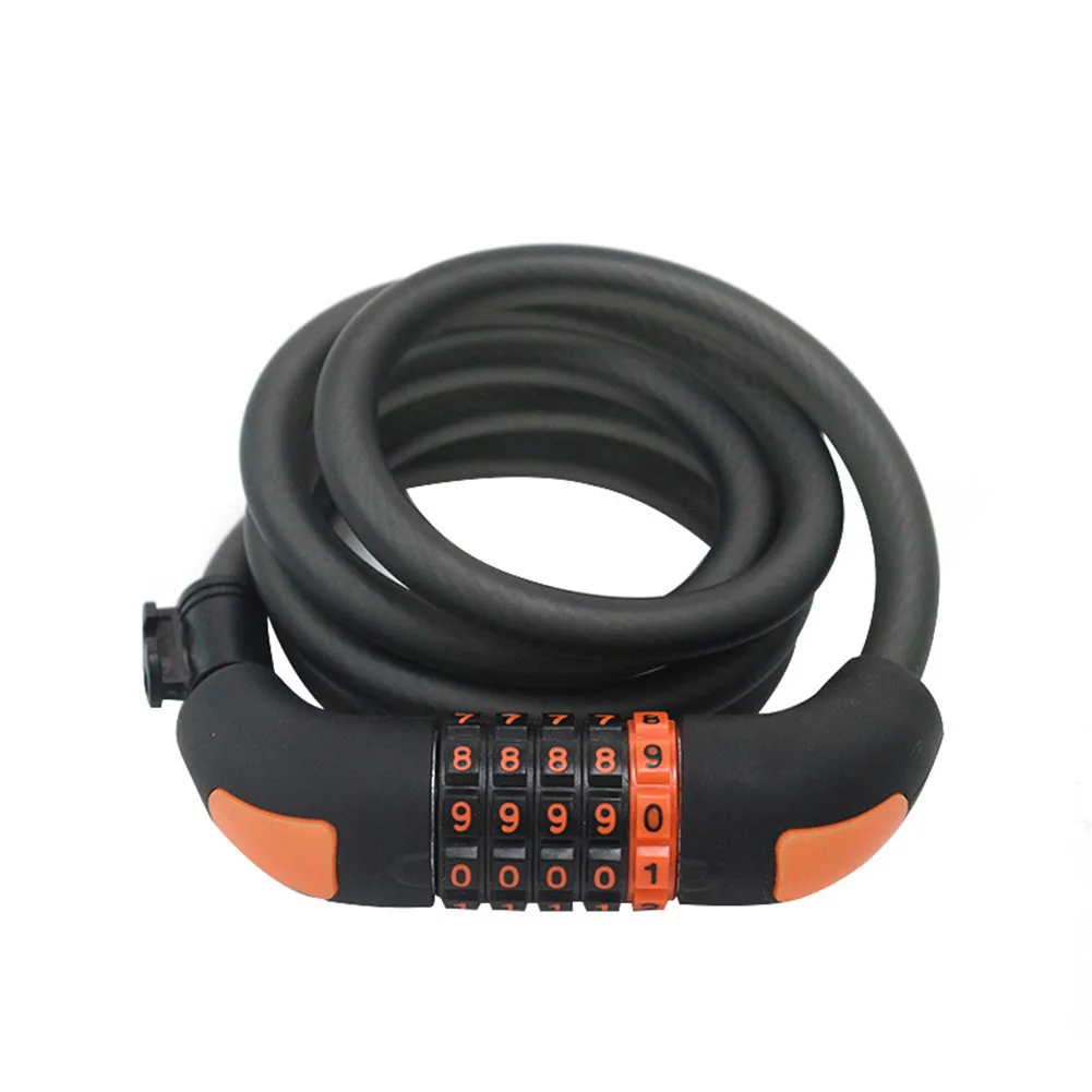 

Mountain Bicycle Bike Lock Anti-Theft Steel Wire 5 Digit Password Code-Lock Bicycle Safety Cable Lock Bicycle Riding Accessories