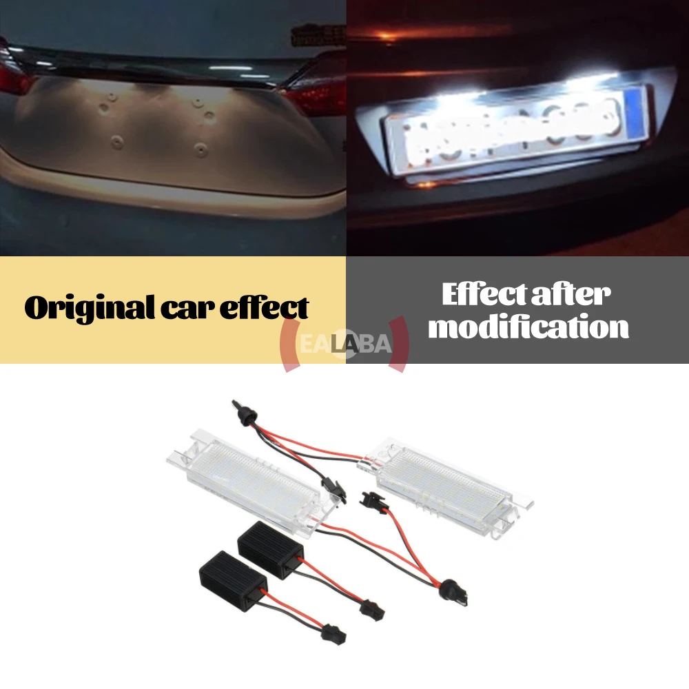 2 шт. светодиодная лампа номерного знака Canbus для Opel Astra H J Corsa C D Insignia Tigra B Twintop Vectra