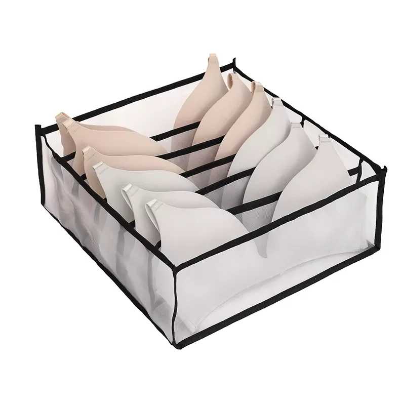

Underwear Drawer Organizer Storage Box Foldable Closet Organizers Drawer 6 grids jeans bra organizer For cabinet