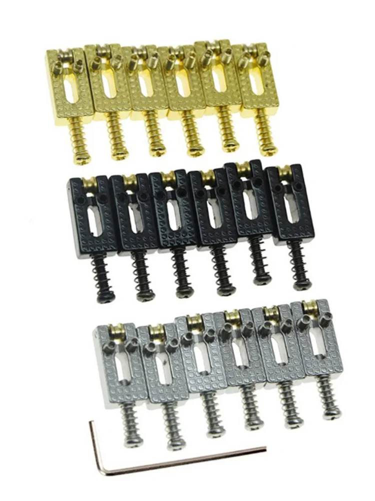

6 Roller Bridge Tremolo Saddles With Wrench For Strat Tele Electric Guitar