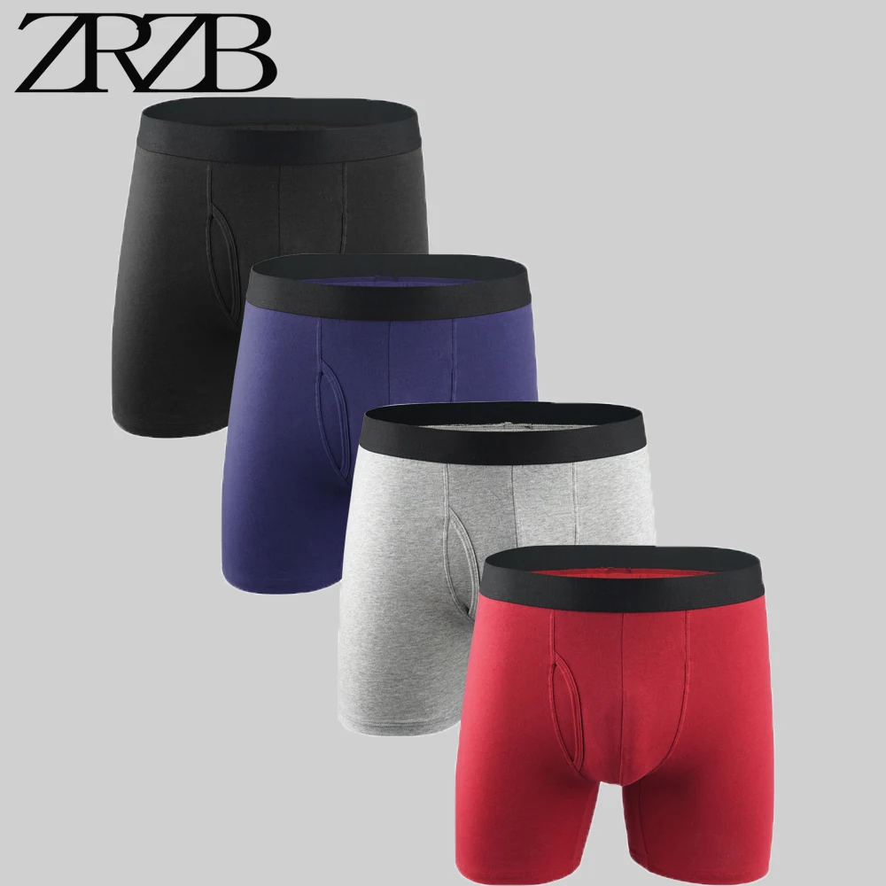 

Brand Boxer Shorts Men's Panties Homme Soild Color Underpants Boxershorts Underwear for Man Cotton 3D Fly Pouch Boxer Brief Soft