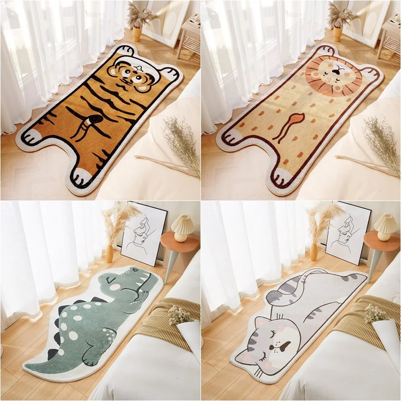 

Creative Tiger Carpet Rectangular Bedside Children's Mat Bedroom Floor Long Cute Wind Carpet Non-slip Floor Door Bathroom Mat