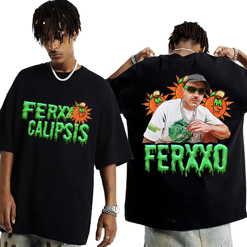 Горячая распродажа! Feid Ferxxo Calipsis Tour 2024 Merch футболки для мужчин одежда хип-хоп панк