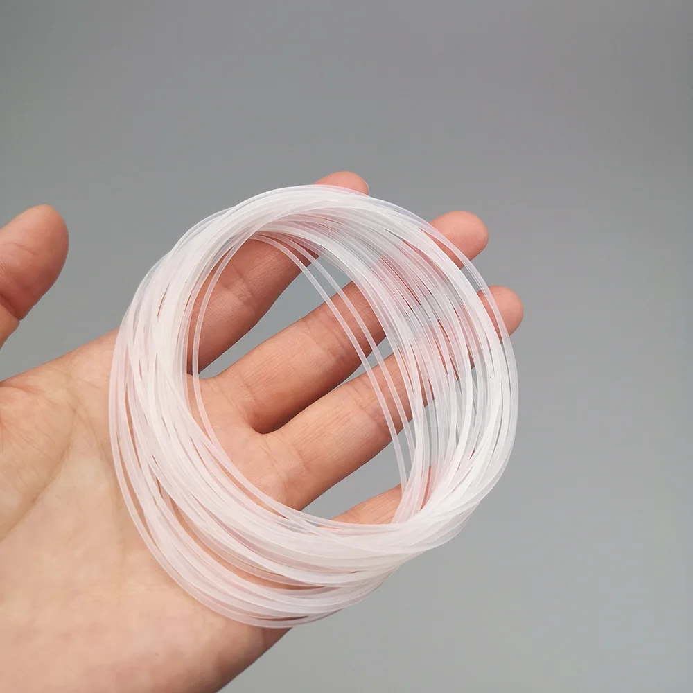 Уплотнительное кольцо из силикона VMQ толщиной 2/2,4/3/4 мм и диаметром от 5 до 80 мм, 10 штук, белое резиновое кольцо, термостойкое, пищевого качества.