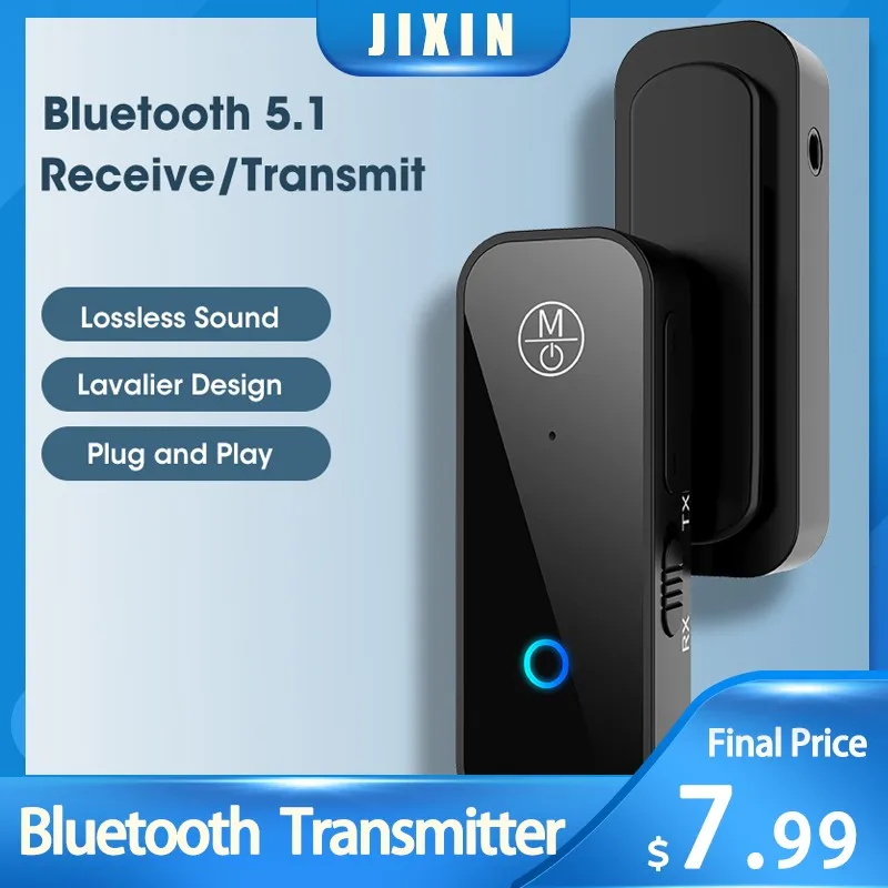 Bluetooth 5.1 Audio Transmitter Receiver 3.5mm Jack HiFi Music Wireless Adapter Handsfree Car Kit For TV Headphone Speaker |