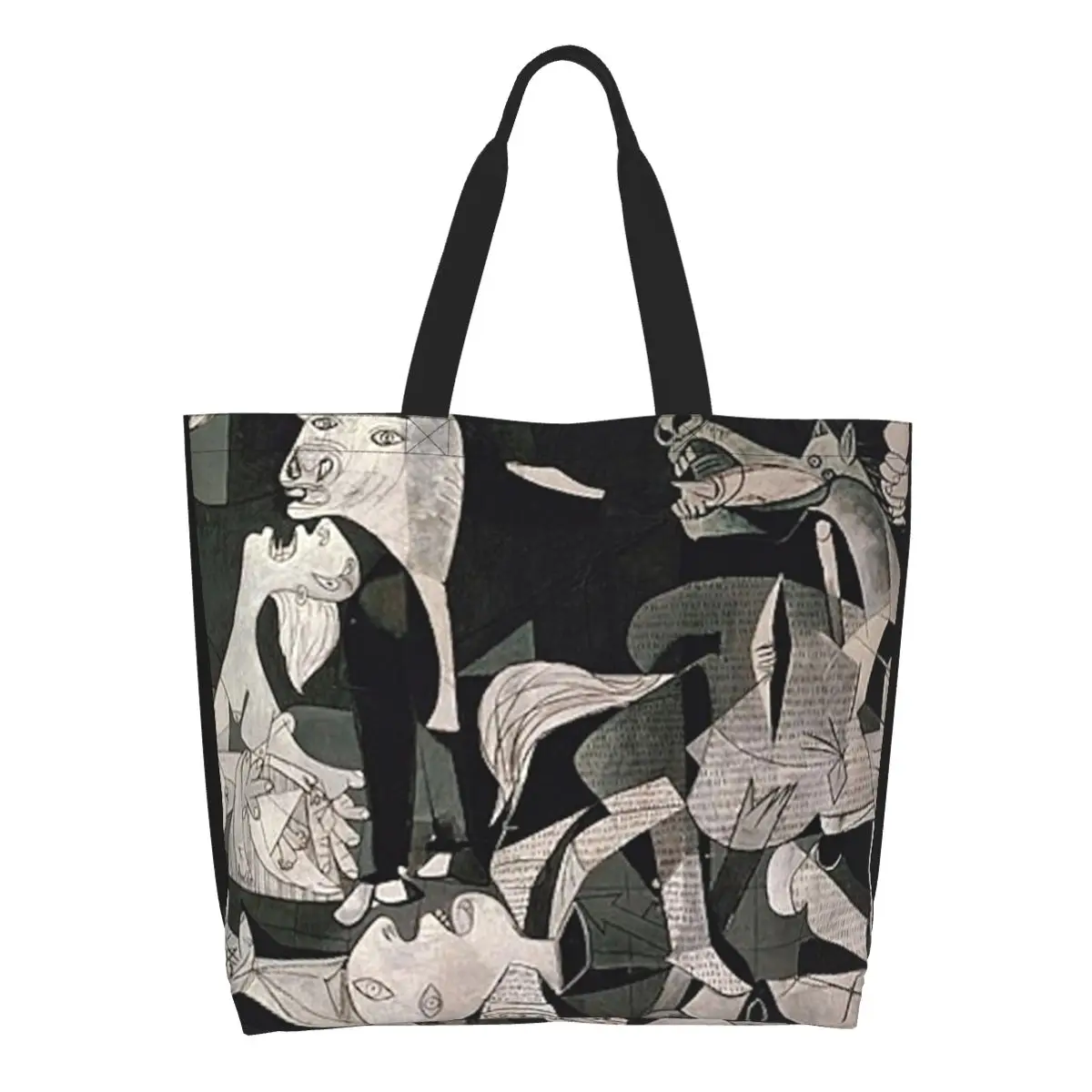 

Spain Pablo Picasso Guernica Grocery Shopping Tote Bag Women Cute Canvas Shopper Shoulder Bags Big Capacity Handbag