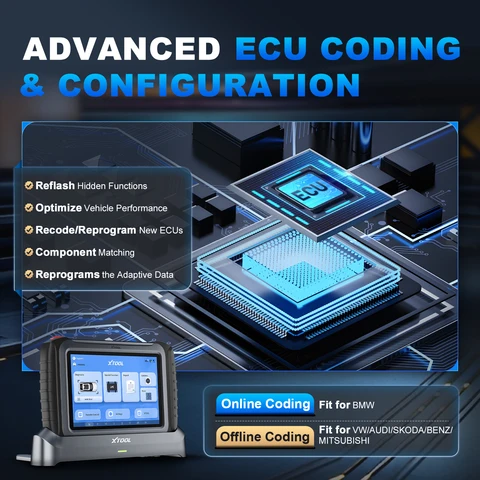 XTOOL InPlus IP919 MAX, Инструменты программирования ECU J2534 для Benz и BMW, Bluetooth-диагностический сканер, 42+ услуг, 3 года бесплатных обновлений.