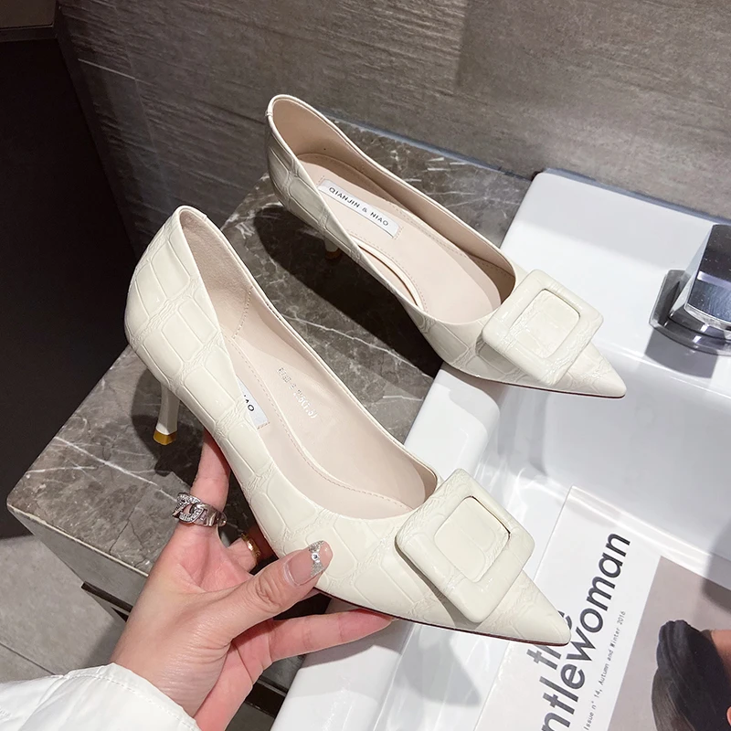 

Женские босоножки в стиле ретро, Босоножки с открытым носком и золотым каблуком, женские брендовые туфли-лодочки без застежек, универсальны...