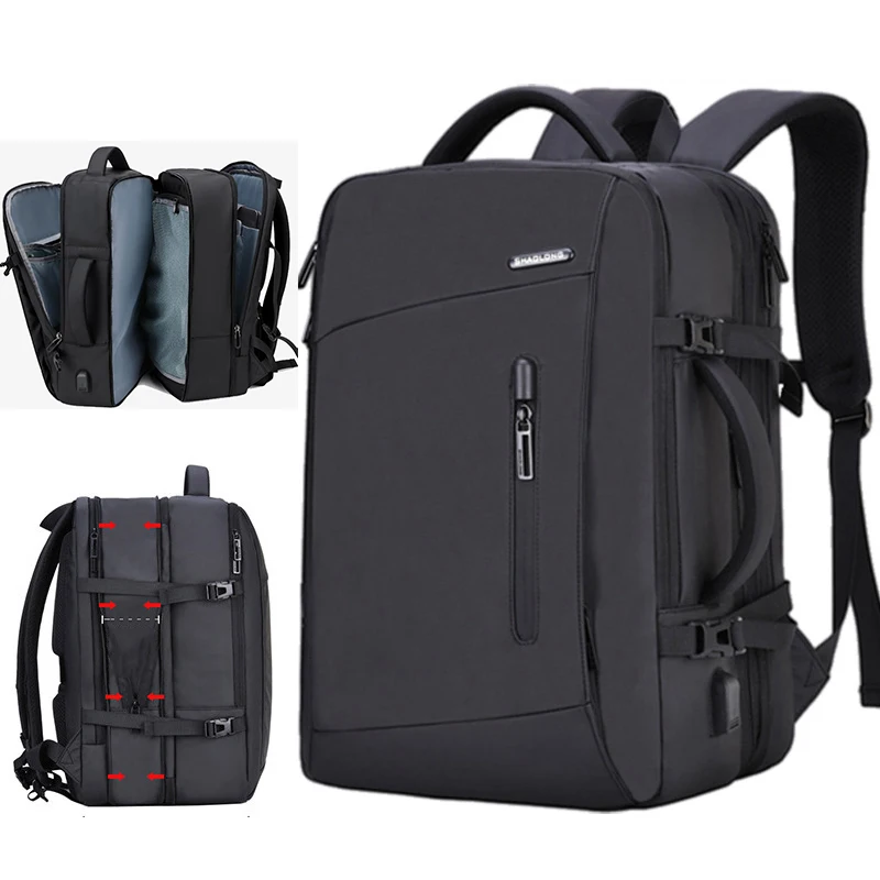 Расширяемый мужской рюкзак для 15,6-дюймового ноутбука, USB Водонепроницаемый женский спортивный дорожный Школьный рюкзак, рюкзак для мужчин