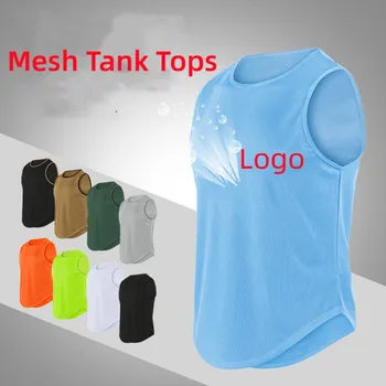 Mens Workout Gym Tank Top Cotton Muscle Sleeveless Sportswear Men Cotton Clothing Bodybuilding Fitness Vest Male Muscle Singlets 6