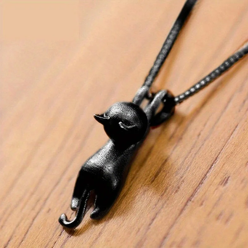 CAOSHI Trendy Lady Black/white Cat Pendant Necklace Female Daily Party Accessories Fashion Teen Girls Delicate Gift Chic Jewelry