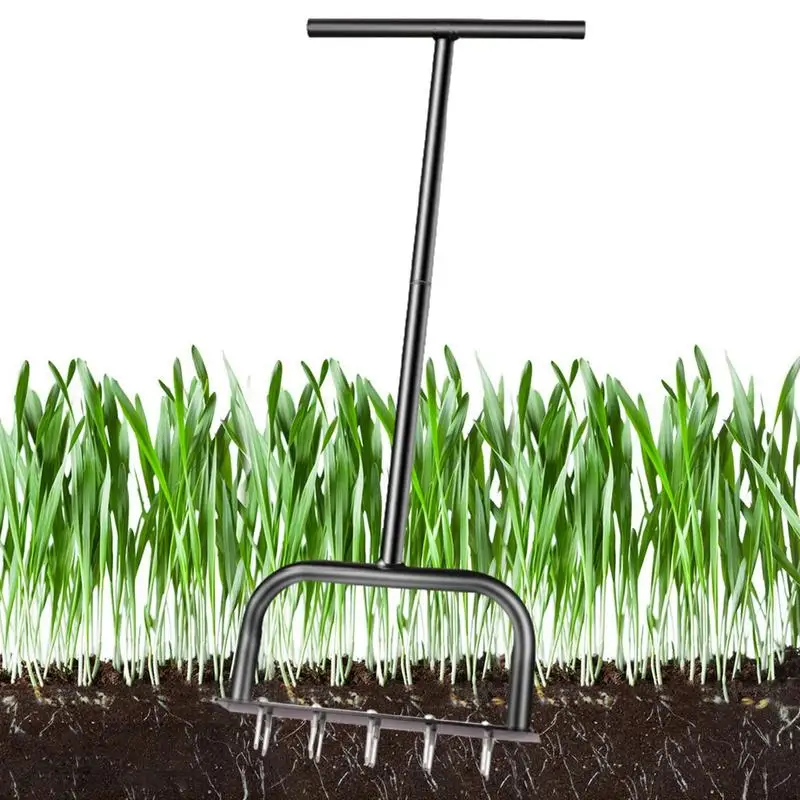

Ручной аэратор для газона, садовый инструмент для забора почвы, практичное ослабление земли, сельскохозяйственный инструмент для травы, почвы, травы, культиватора семян