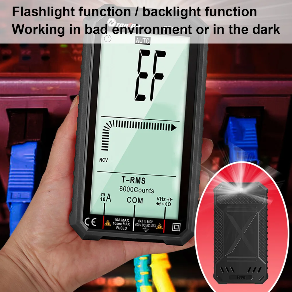 

Digital Multimeter Changing Alarm Tester Full Screen LCD Display Color Replacement for TOOLTOP ET8134