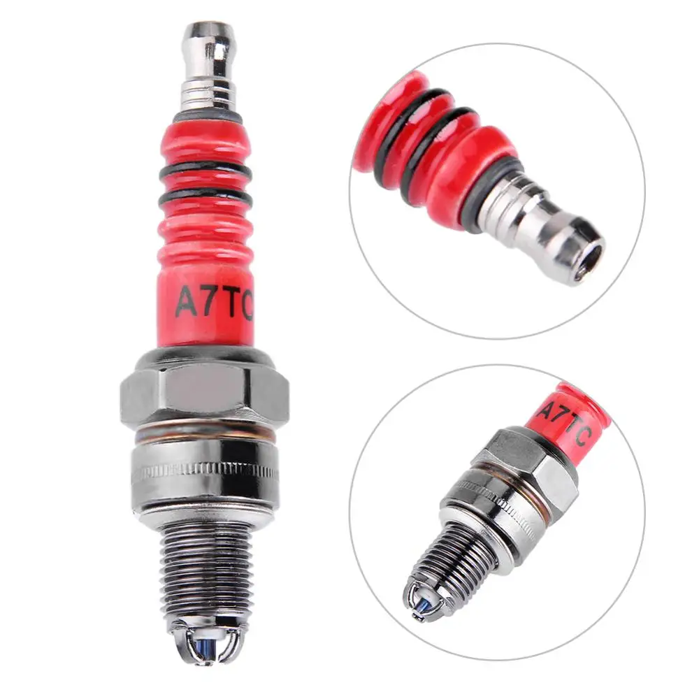 

Motorcycle Fire Nozzle Accessories Curved Beam Car 110 125 A7TC Three-pole Three-claw Scooter Spark Plug