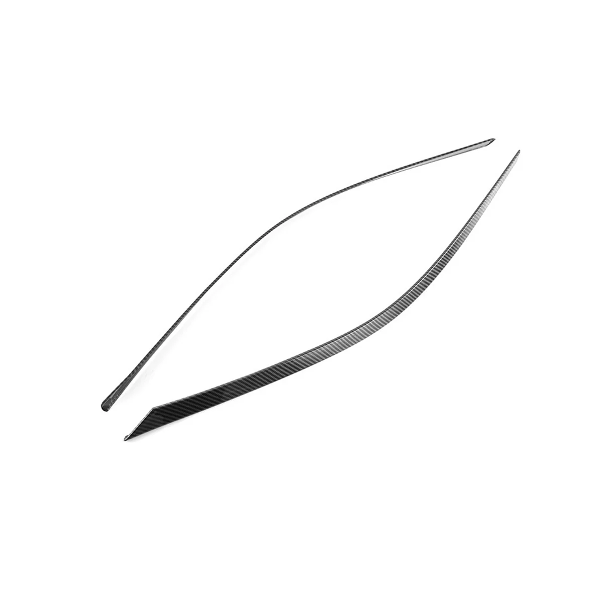

For Toyota Sienna 2021 2022 Accessories Car Head Light Lamp Eyebrow Cover Trim Sticker Molding ,ABS Carbon Fiber