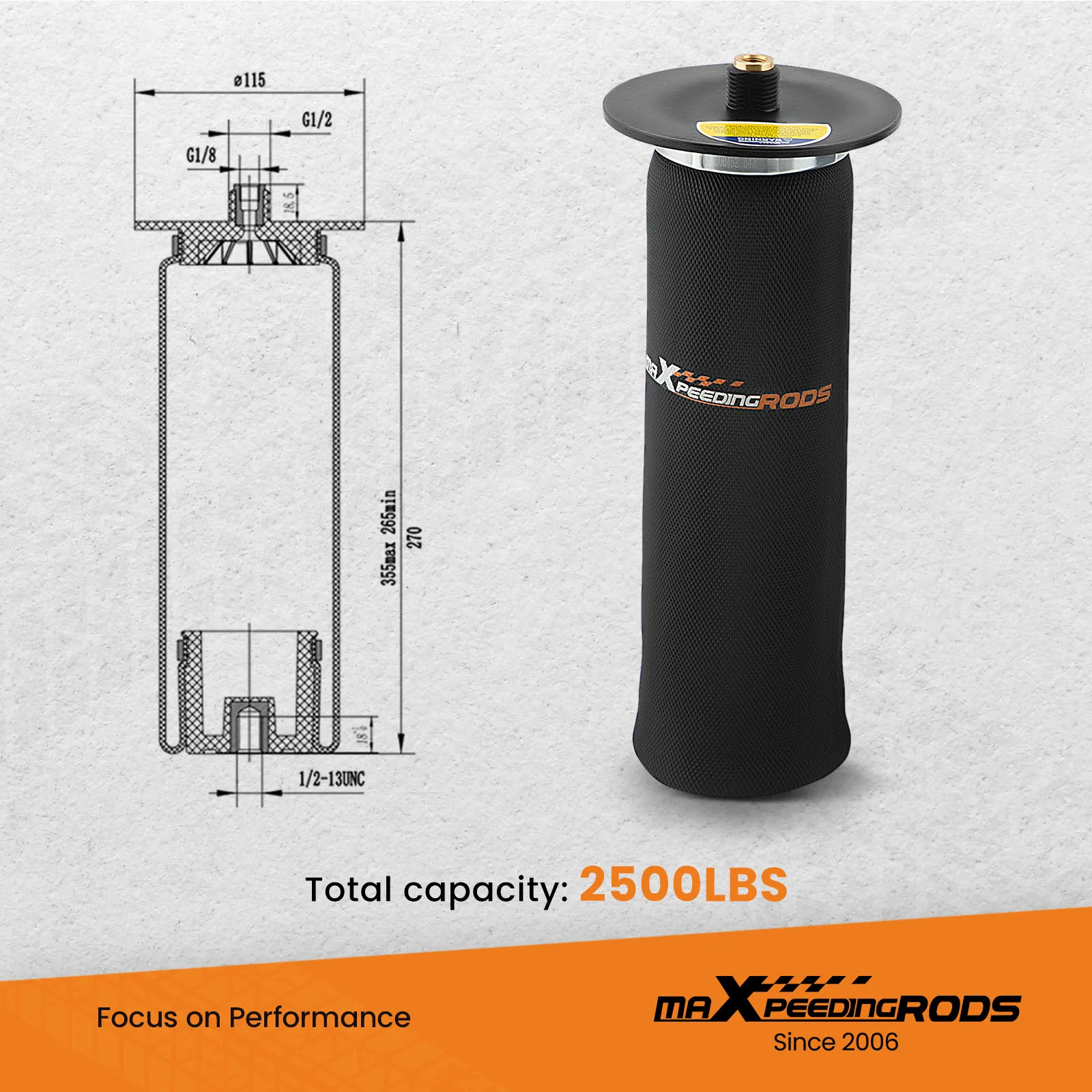 Комплект пружин пневматической подвески Maxpeedingrods сзади для GMC Sierra 1500 2008 2009 2010 2011 2012