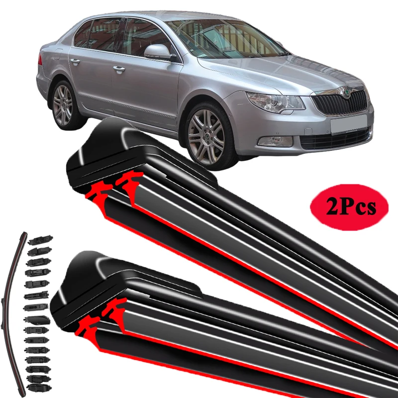 

Стеклоочистители передние для Skoda Superb 2 B6 3T 2009 ~ 2015 автомобильные аксессуары наклейки 2010 2011 2012 2013 2014 автомобильные Стеклоочистители