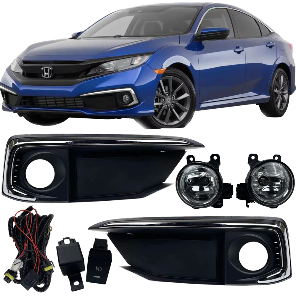 Комплект противотуманных фар переднего бампера для Honda Civic Coupe/Sedan 2019-2020